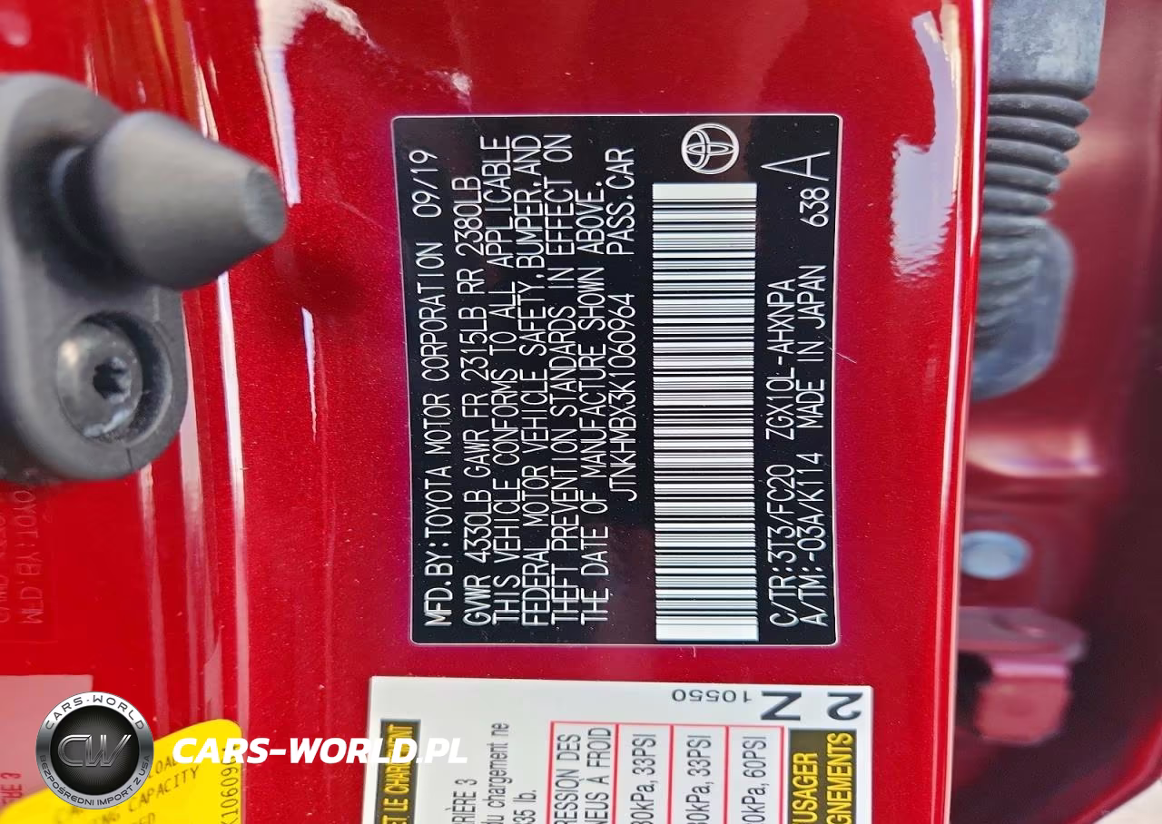 2019 Toyota C-Hr Le VIN:JTNKHMBX3K1060964 - 13