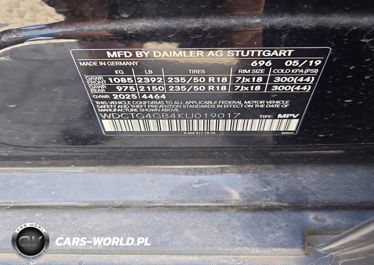 2019 Mercedes-Benz Gla 250 4Matic VIN:WDCTG4GB4KU019017 - 13