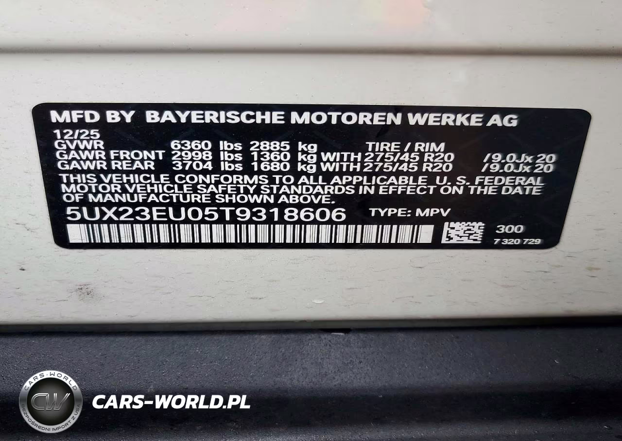 2026 BMW X5 xDrive40I VIN:5UX23EU05T9318606 - 14
