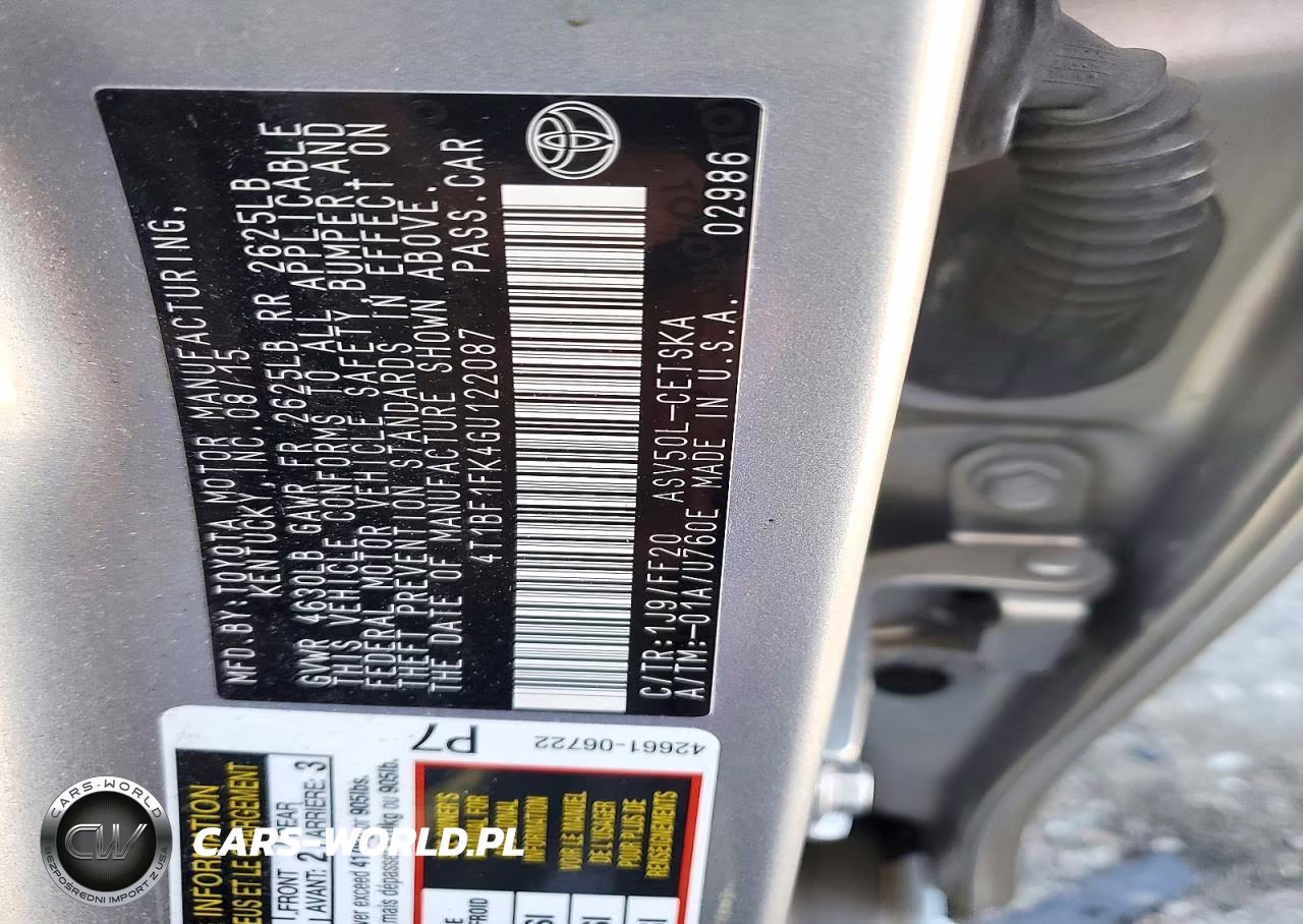 2016 Toyota Camry Se VIN:4T1BF1FK4GU122087 - 13