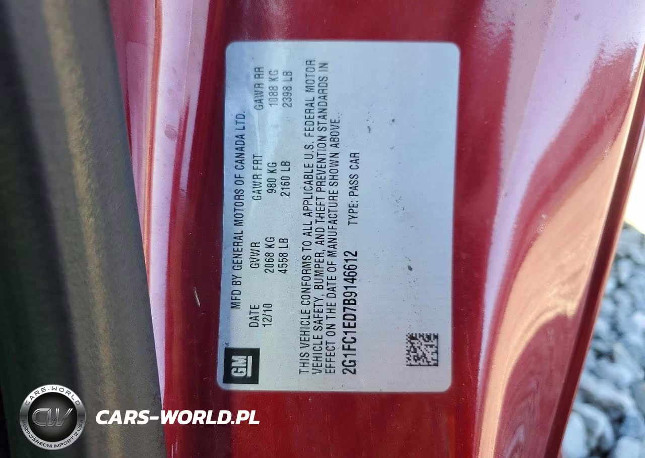2011 Chevrolet Camaro Lt VIN:2G1FC1ED7B9146612 - 12