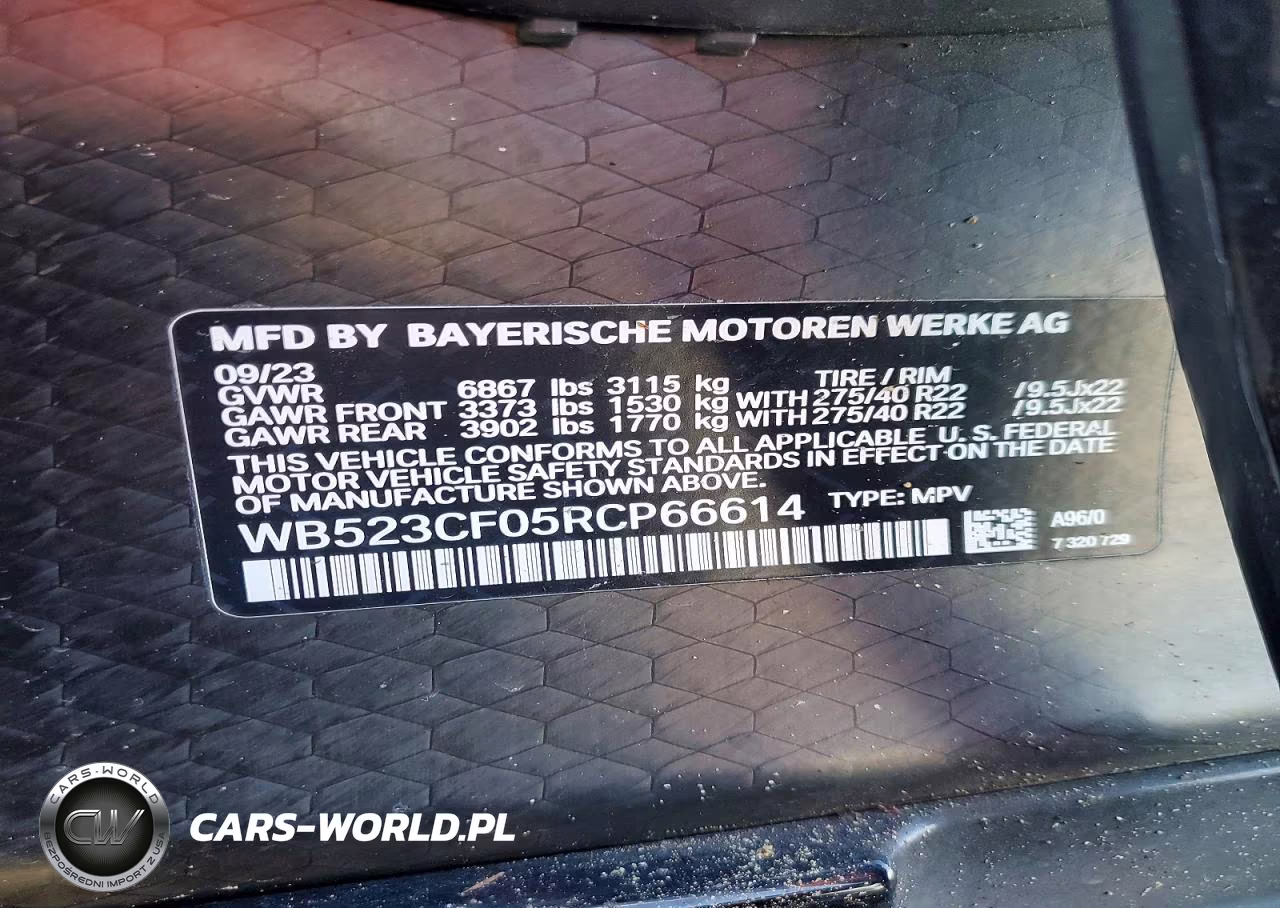 2024 BMW Ix VIN:WB523CF05RCP66614 - 13