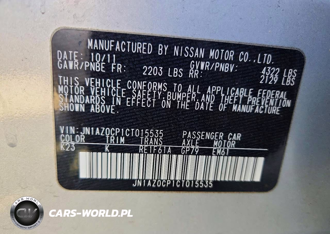 2012 Nissan Leaf Sv VIN:JN1AZ0CP1CT015535 - 12