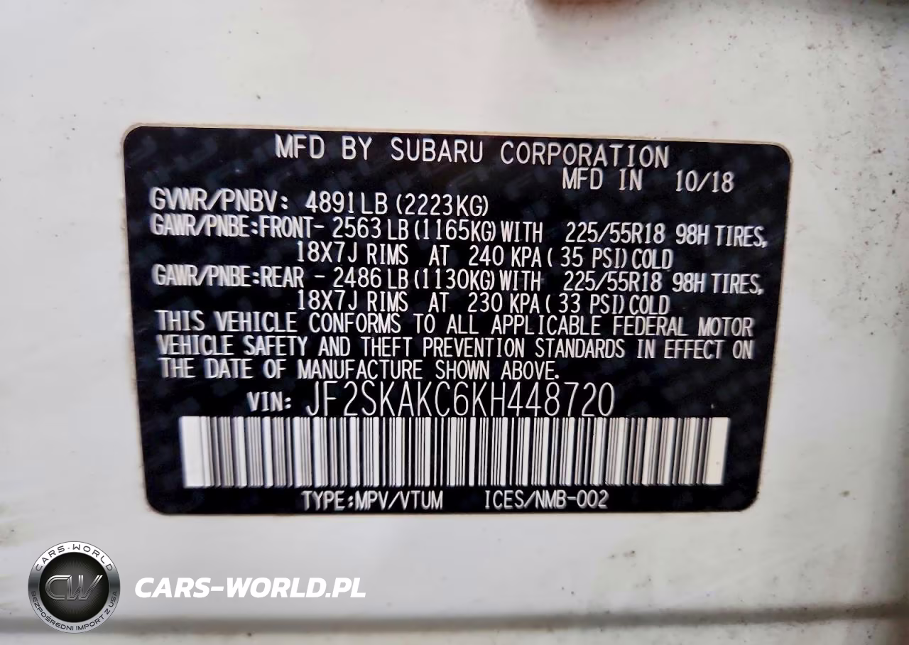 2019 Subaru Forester Sport VIN:JF2SKAKC6KH448720 - 13