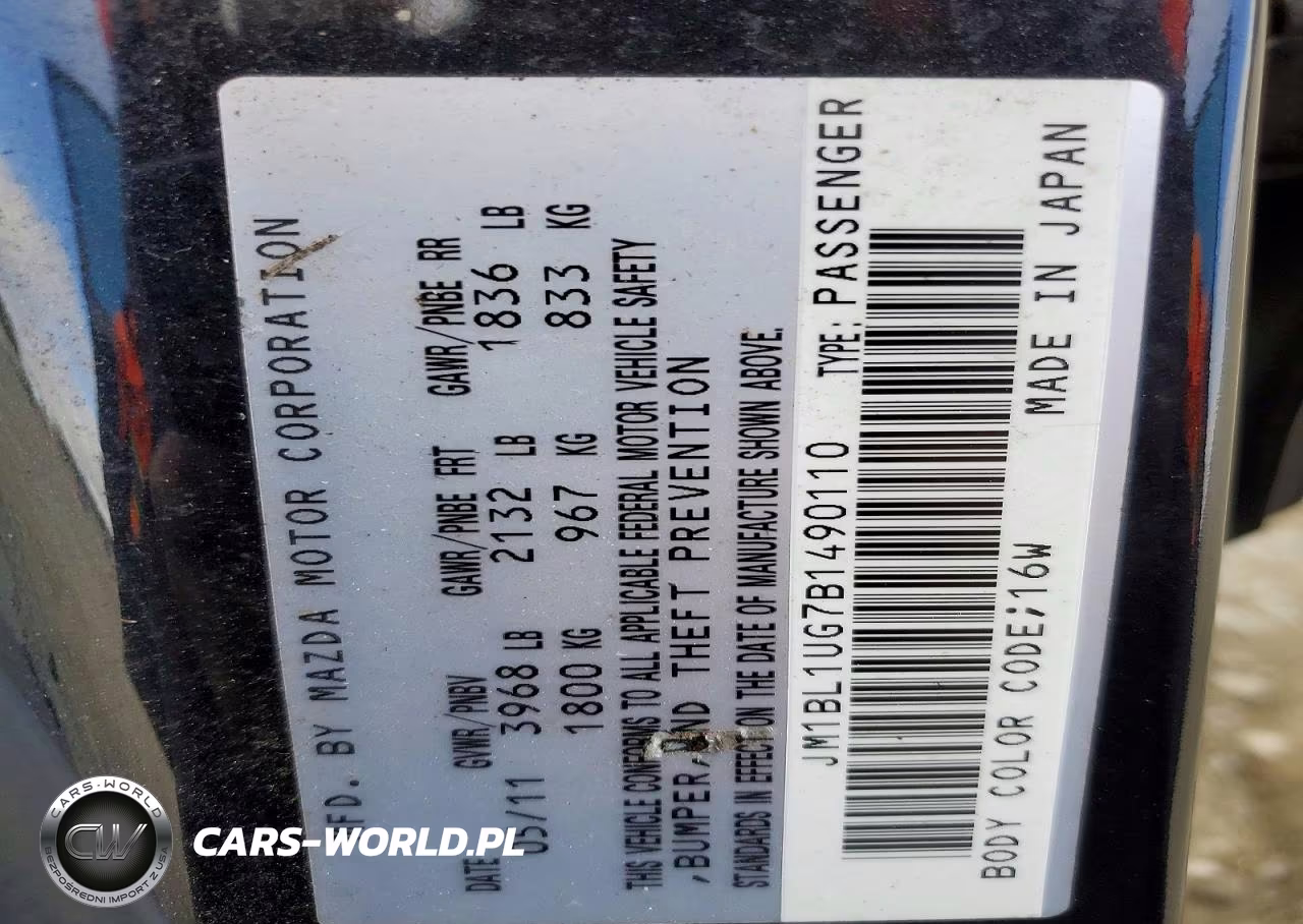 2011 Mazda 3 I VIN:JM1BL1UG7B1490110 - 12