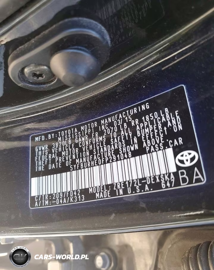 2015 Toyota Corolla S Plus VIN:5YFBURHE0FP291048 - 13