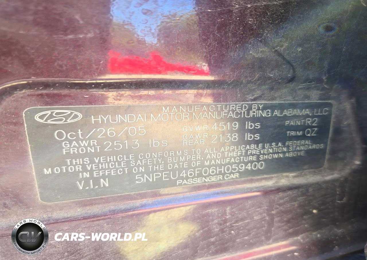 2006 Hyundai Sonata Gls V6 VIN:5NPEU46F06H059400 - 12
