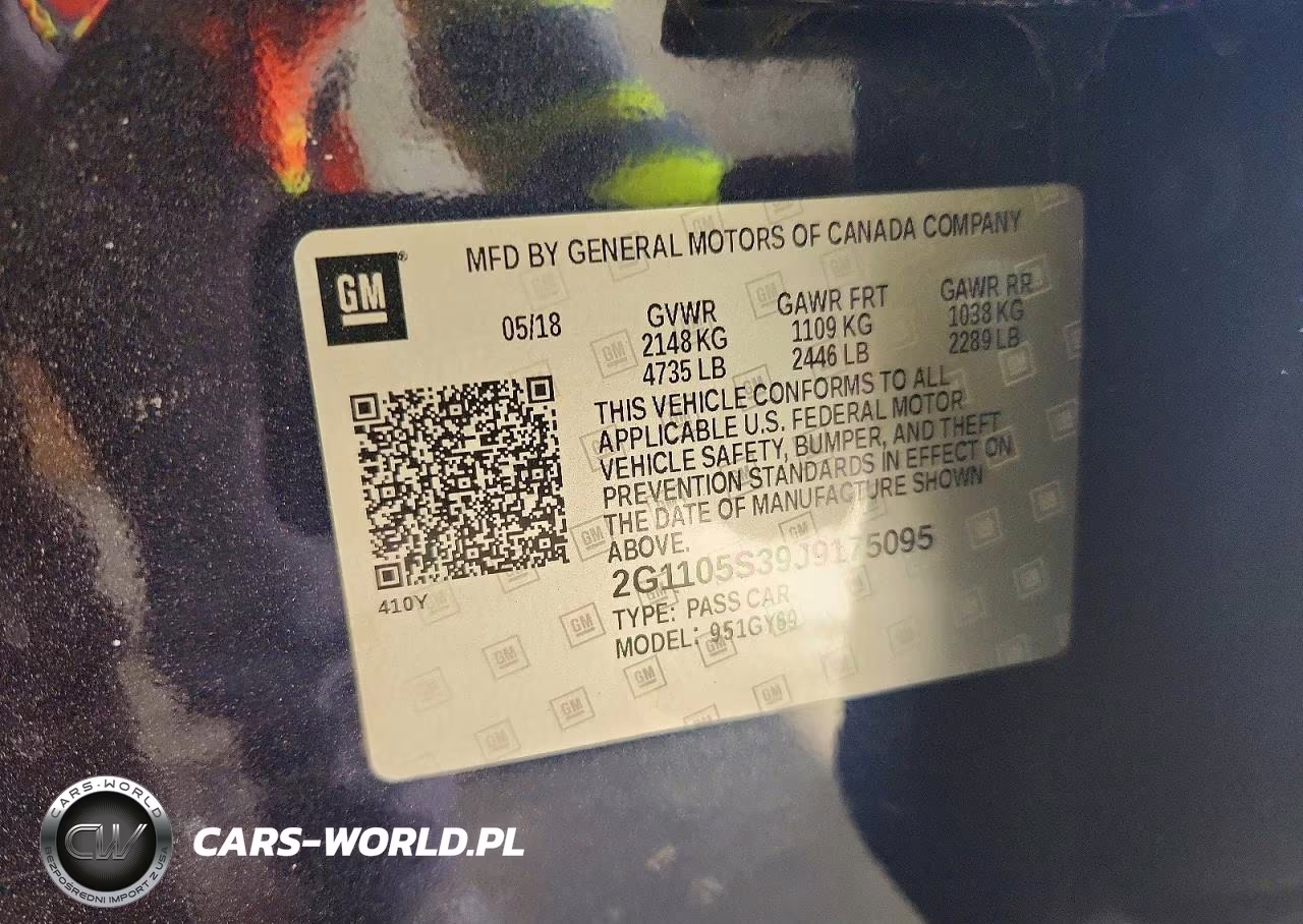 2018 Chevrolet Impala Lt VIN:2G1105S39J9175095 - 13