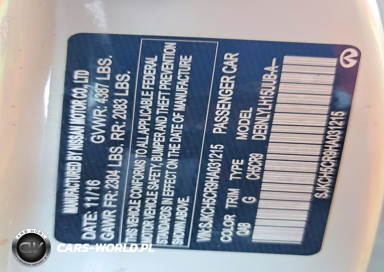 2017 Infiniti Qx30 Base VIN:SJKCH5CR9HA031215 - 13