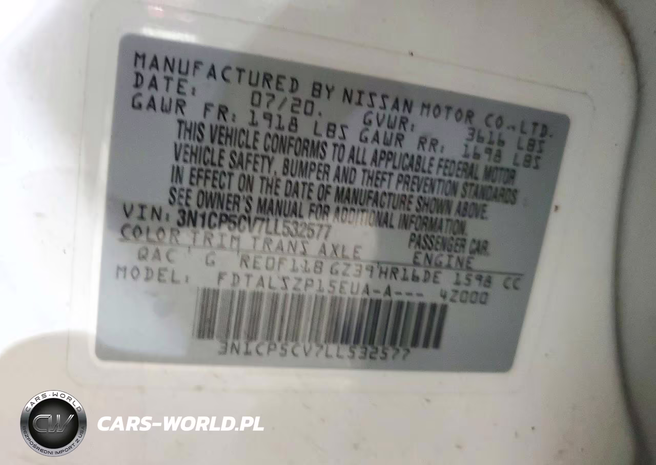 2020 Nissan Kicks Sv VIN:3N1CP5CV7LL532577 - 13