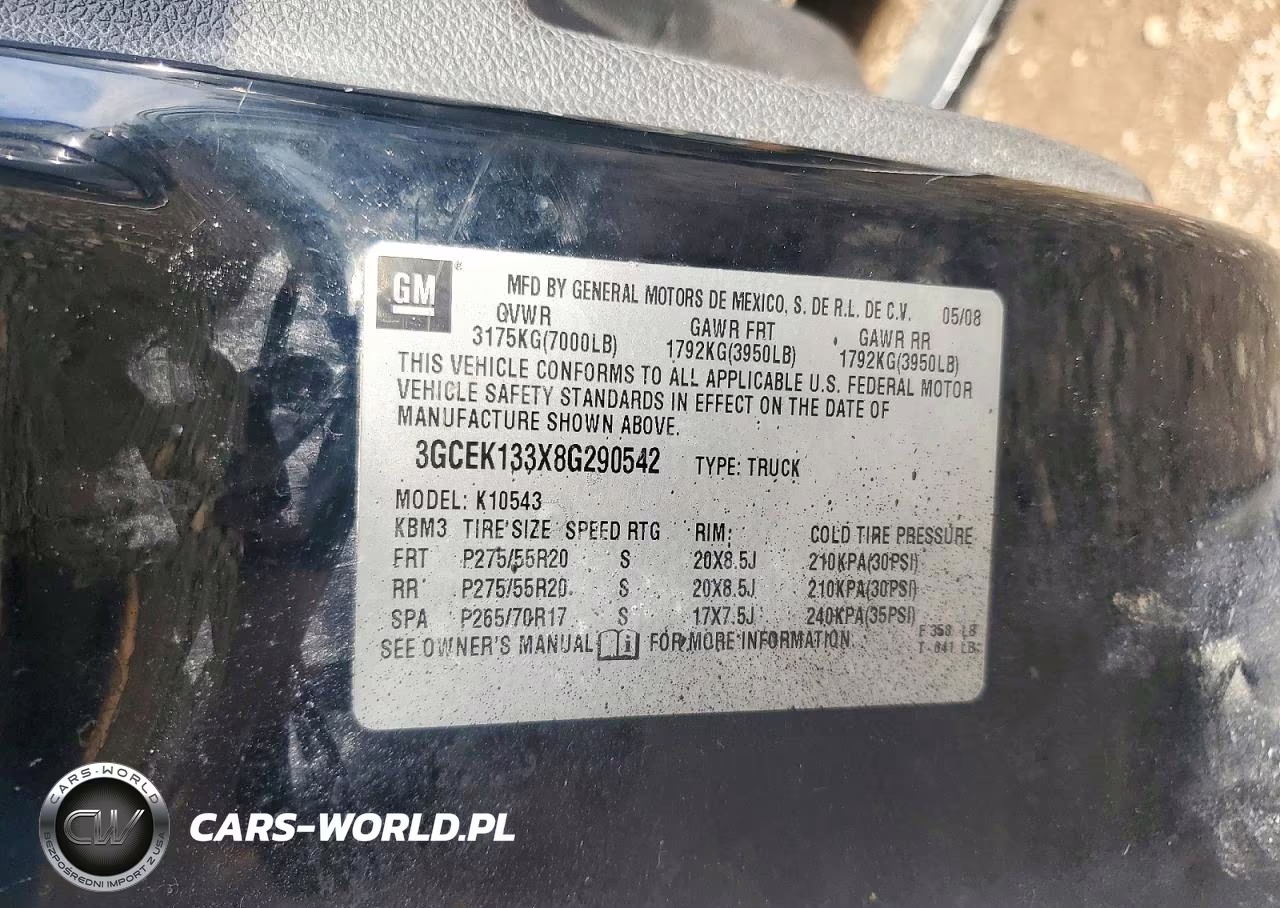 2008 Chevrolet Silverado K1500 VIN:3GCEK133X8G290542 - 12