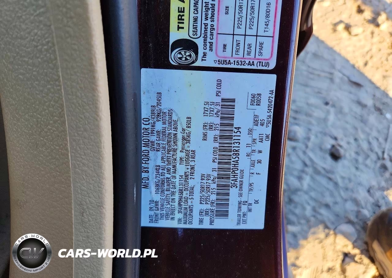 2011 Ford Fusion Se VIN:3FAHP0HA5BR131154 - 12