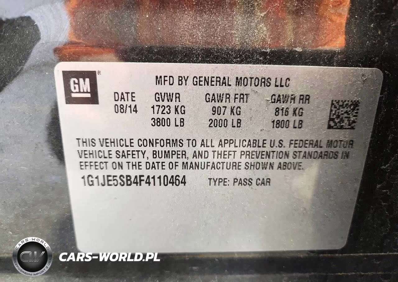 2015 Chevrolet Sonic Ltz VIN:1G1JE5SB4F4110464 - 12