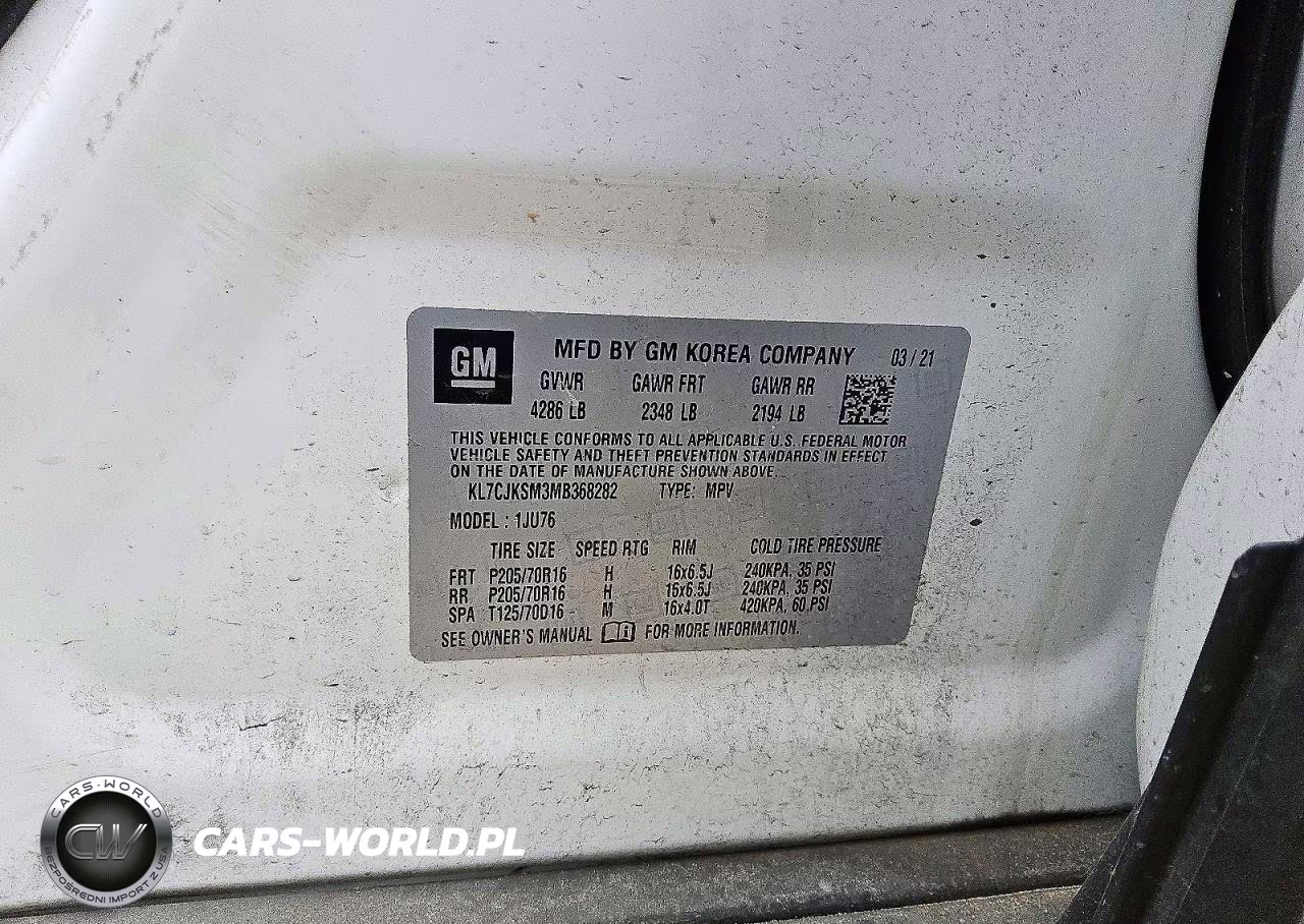 2021 Chevrolet Trax Ls VIN:KL7CJKSM3MB368282 - 12