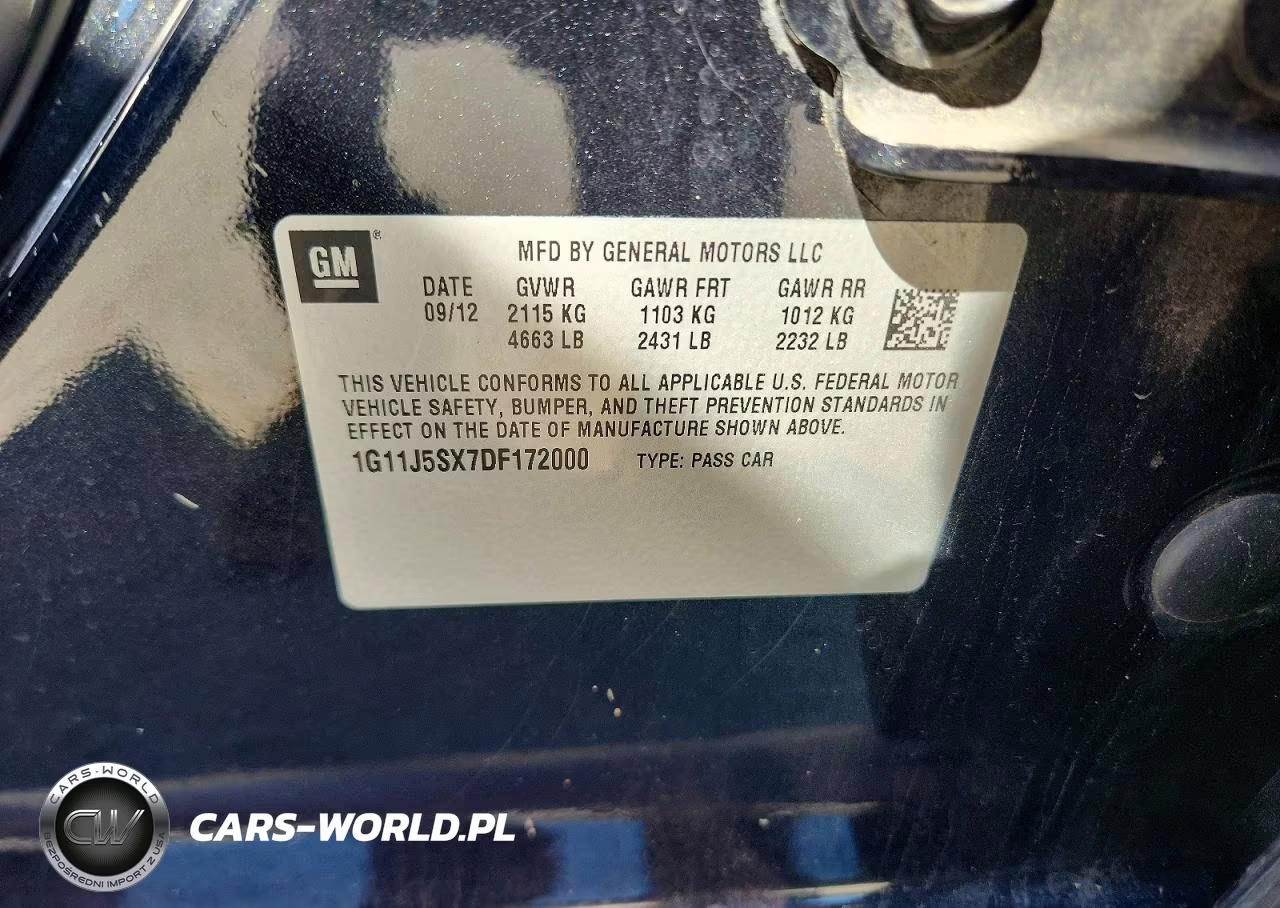 2013 Chevrolet Malibu Ltz VIN:1G11J5SX7DF172000 - 12