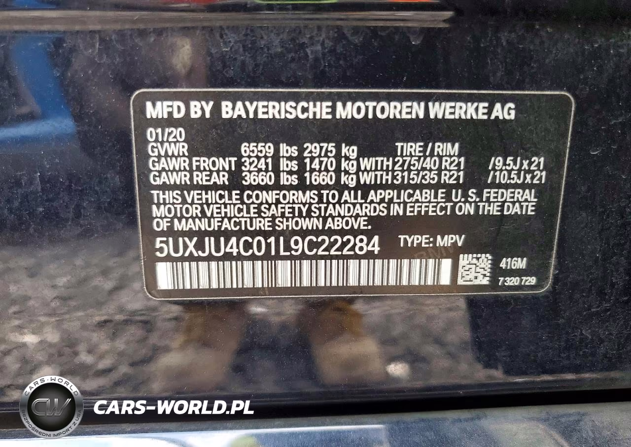 2020 BMW X5 M50I VIN:5UXJU4C01L9C22284 - 13