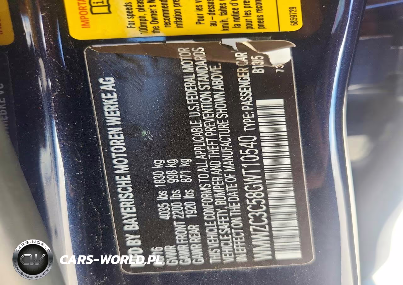 MINI COOPER S C VIN:WMWZC3C58GWT10540 - 13