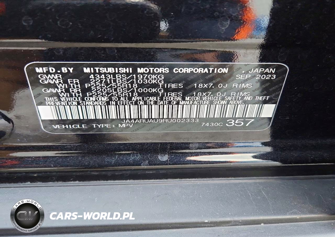 2024 Mitsubishi Outlander Sport S-Se VIN:JA4ARUAU9RU002333 - 13