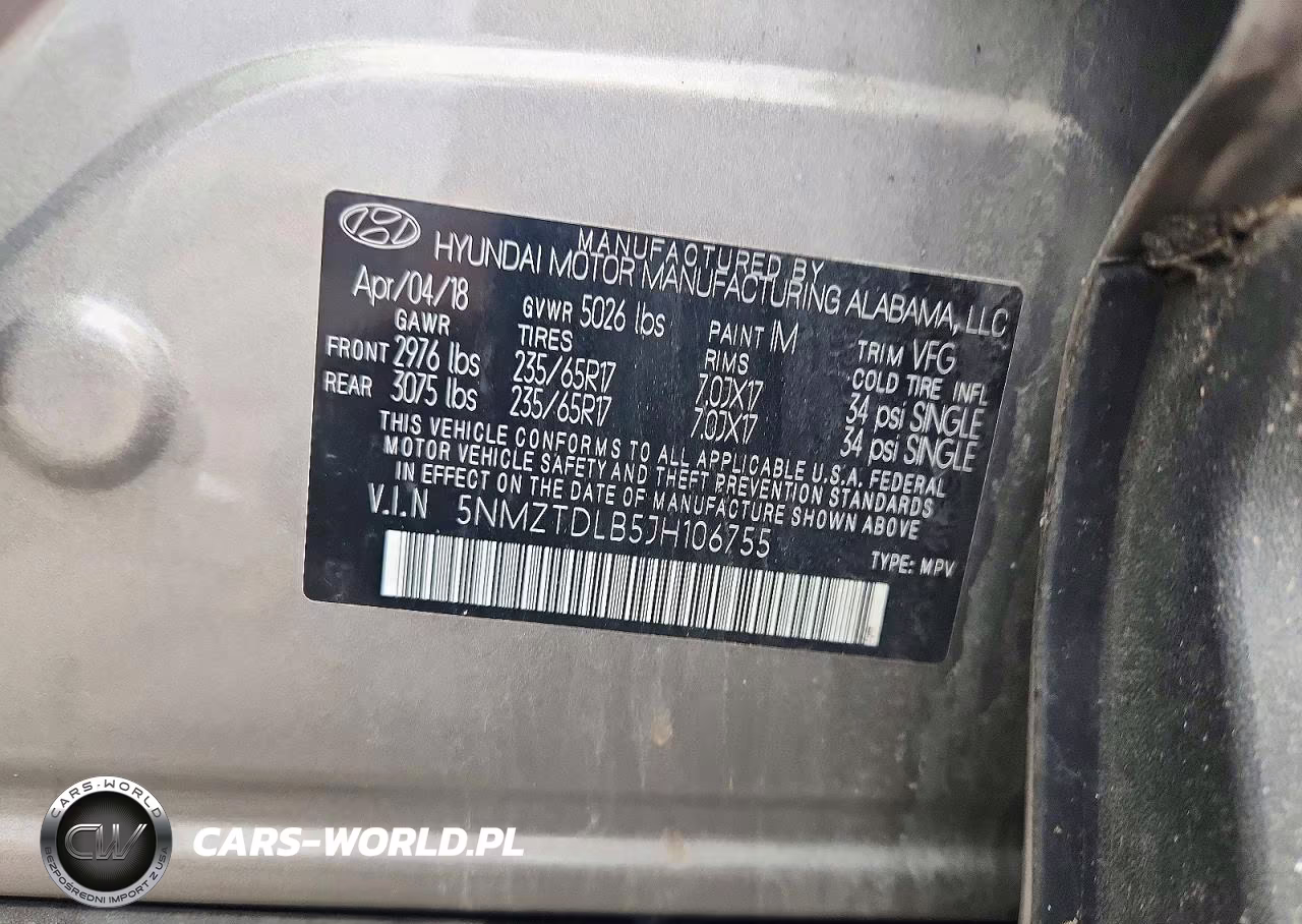 2018 Hyundai Santa Fe Sport 2.4L VIN:5NMZTDLB5JH106755 - 13