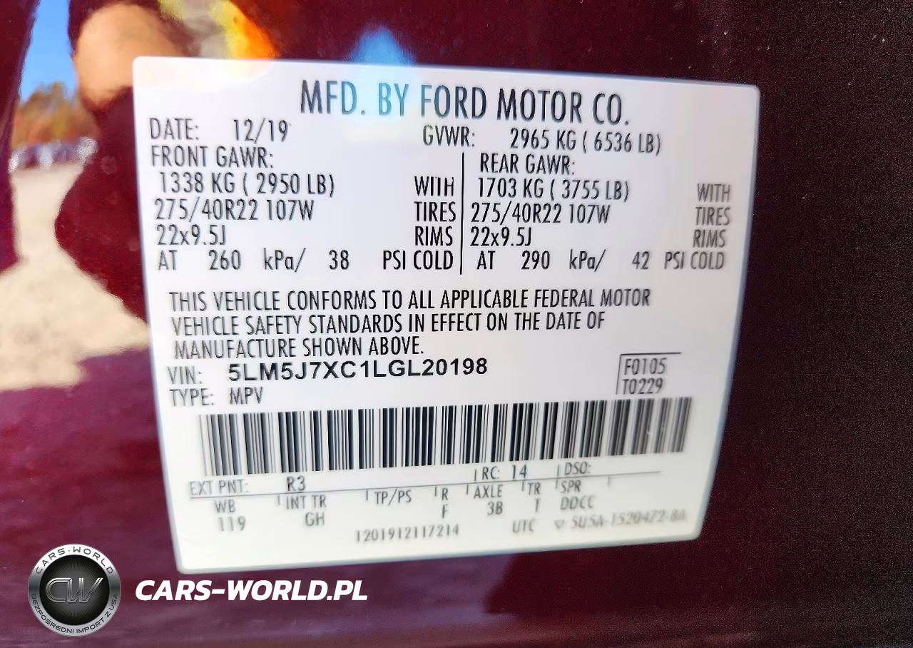2020 Lincoln Aviator Reserve VIN:5LM5J7XC1LGL20198 - 13