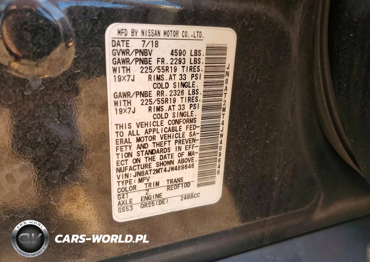 2018 Nissan Rogue Sl VIN:JN8AT2MT4JW489646 - 13