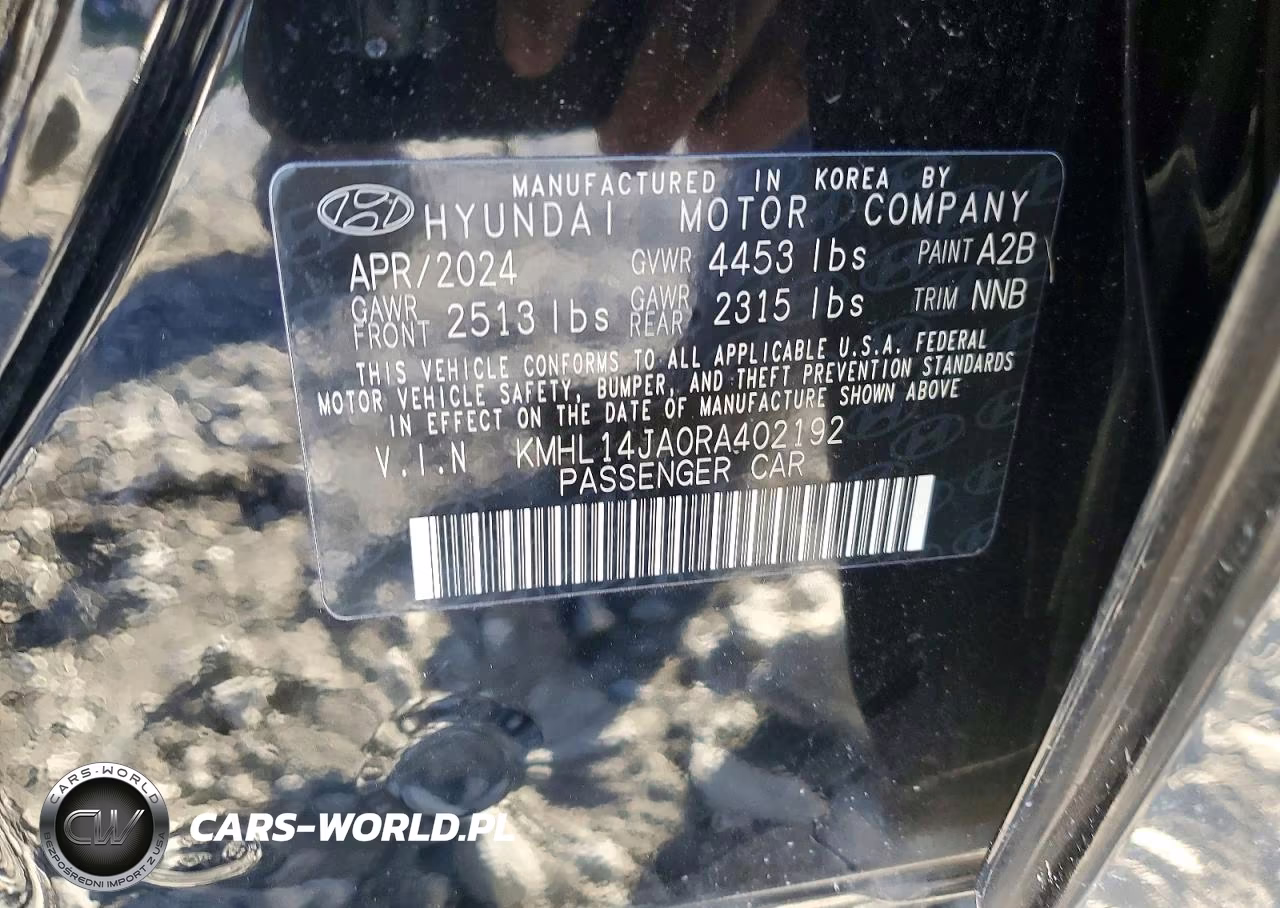 2024 Hyundai Sonata Sel VIN:KMHL14JA0RA402192 - 12