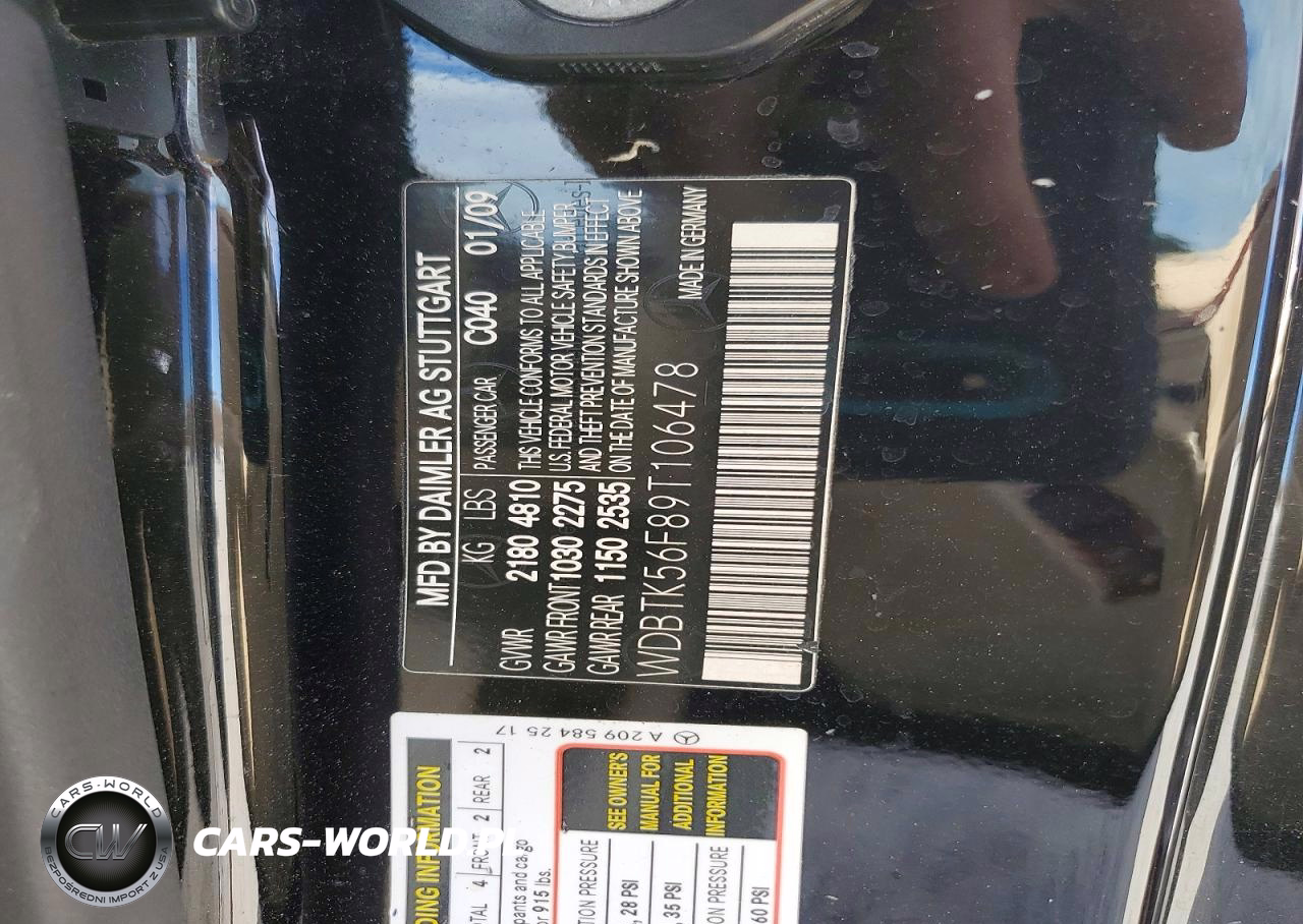 2009 Mercedes-Benz Clk 350 VIN:WDBTK56F89T106478 - 12