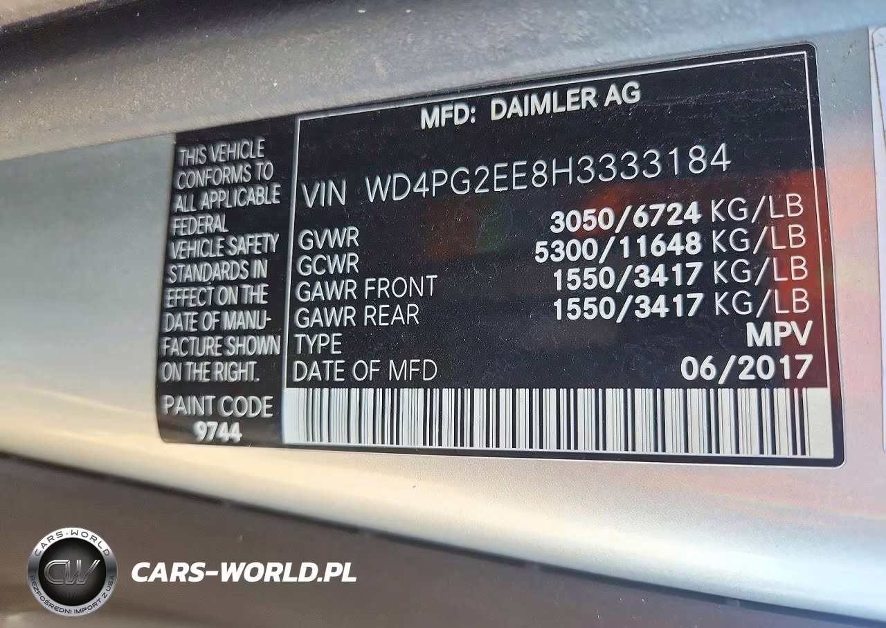 2017 Mercedes-Benz Metris VIN:WD4PG2EE8H3333184 - 13
