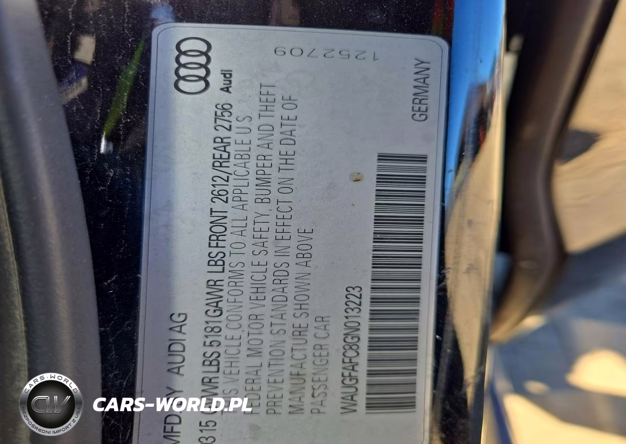 2016 Audi A6 Premium Plus VIN:WAUGFAFC8GN013223 - 12