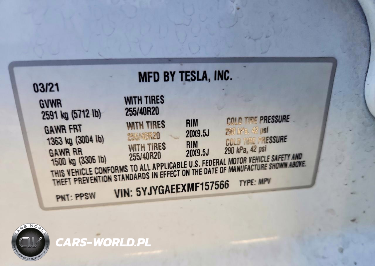 2021 Tesla Model Y VIN:5YJYGAEEXMF157566 - 14