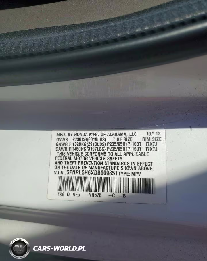 2013 Honda Odyssey Exl VIN:5FNRL5H6XDB009851 - 13