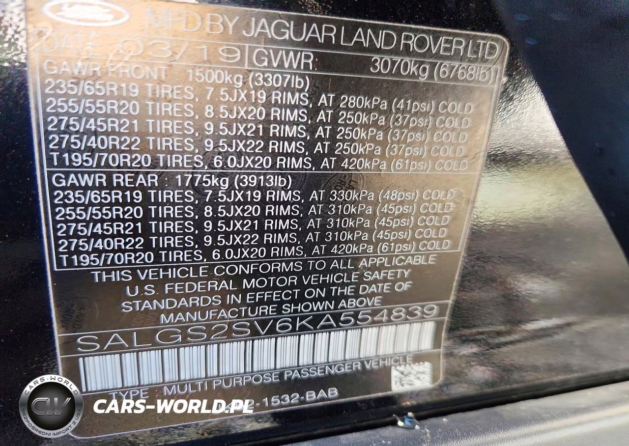 2019 Land Rover Range Rover Hse VIN:SALGS2SV6KA554839 - 12