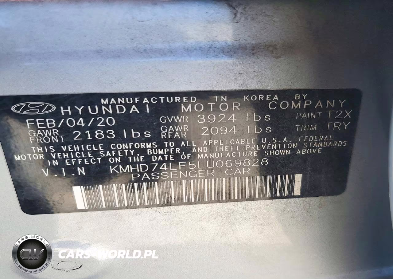 2020 Hyundai Elantra Se VIN:KMHD74LF5LU069828 - 12