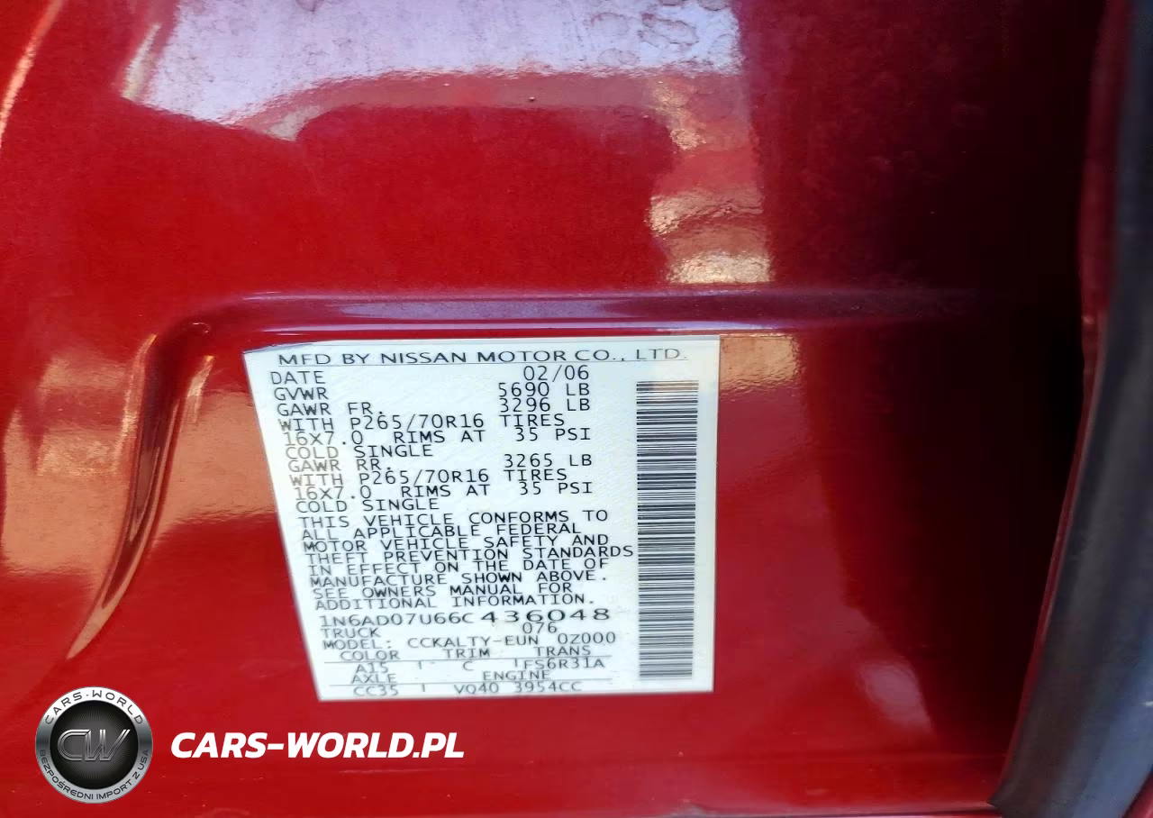 2006 Nissan Frontier Se VIN:1N6AD07U66C436048 - 13
