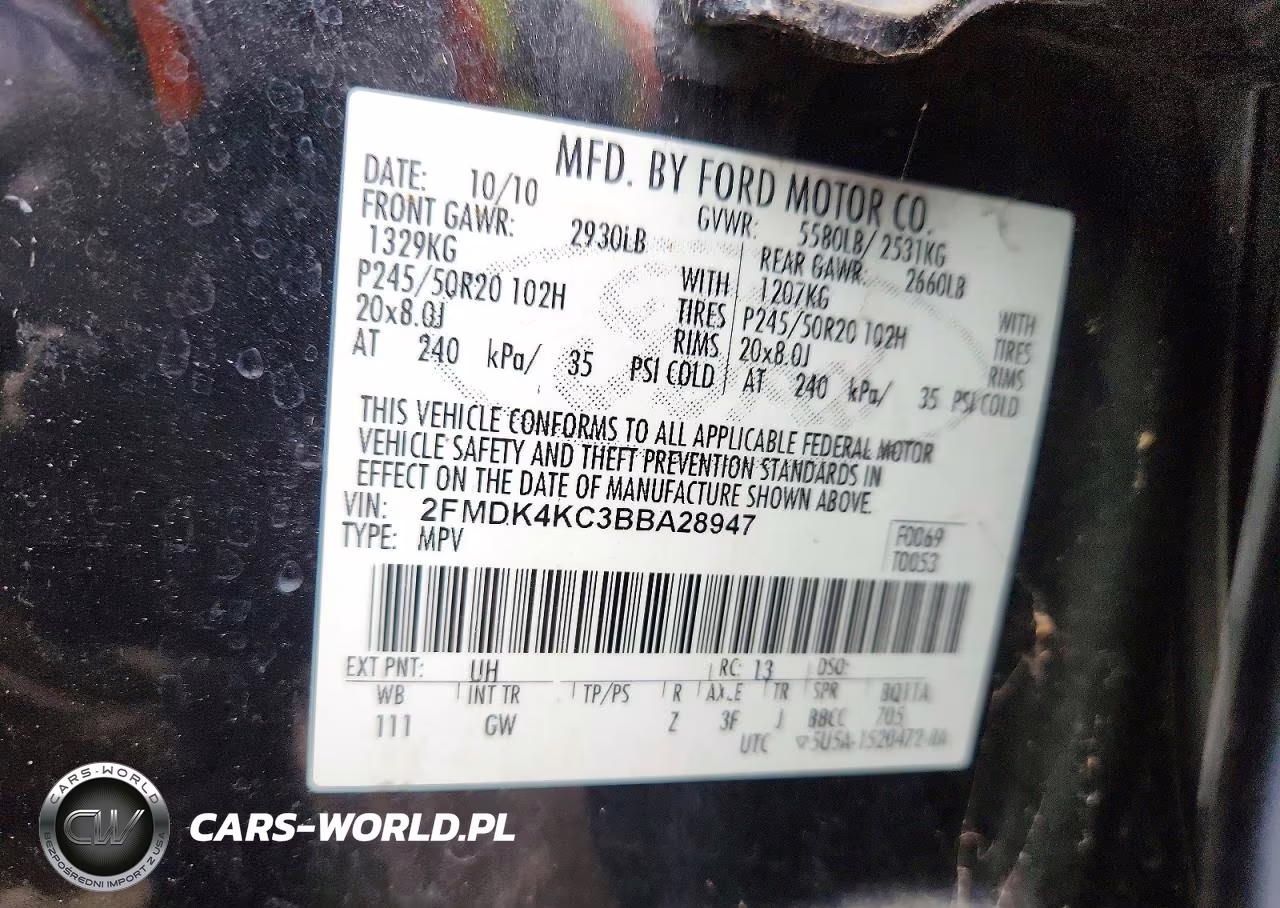 2011 Ford Edge Limited VIN:2FMDK4KC3BBA28947 - 13