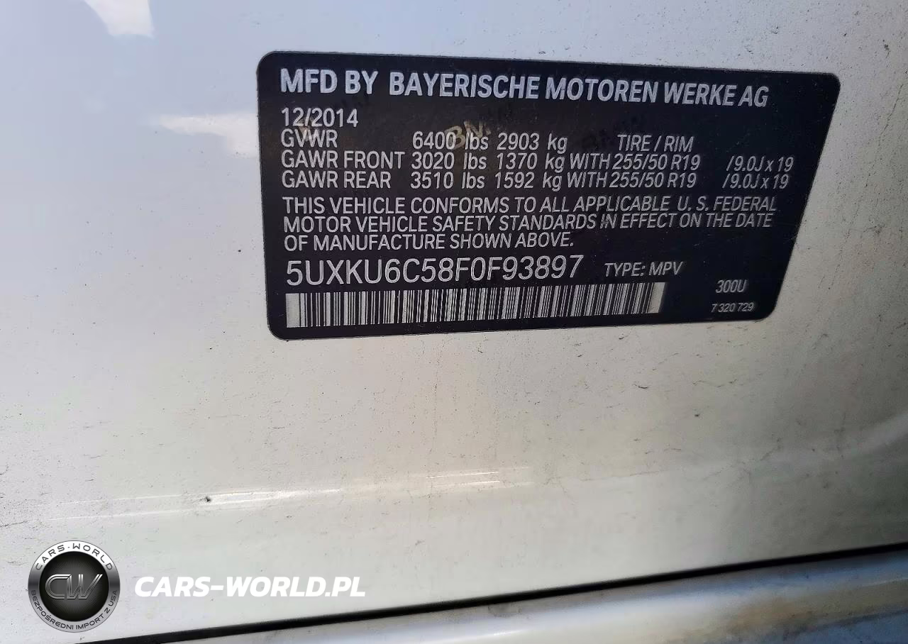 2015 BMW X6 xDrive50I VIN:5UXKU6C58F0F93897 - 13