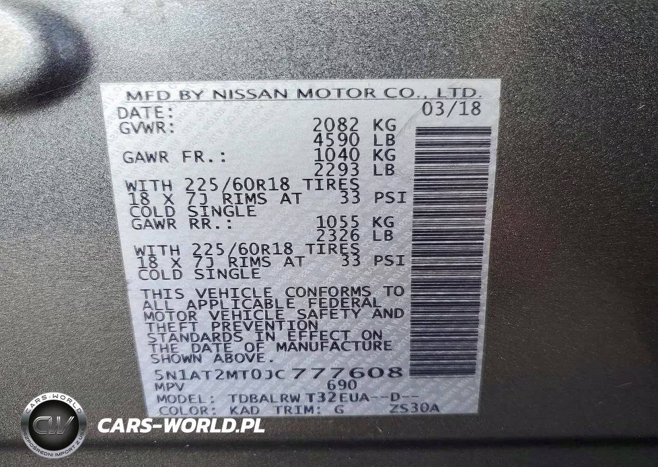 2018 Nissan Rogue Sl VIN:5N1AT2MT0JC777608 - 13