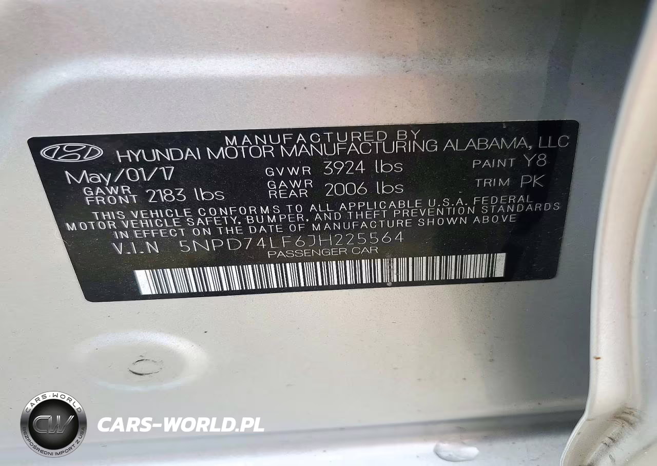 2018 Hyundai Elantra Se VIN:5NPD74LF6JH225564 - 12