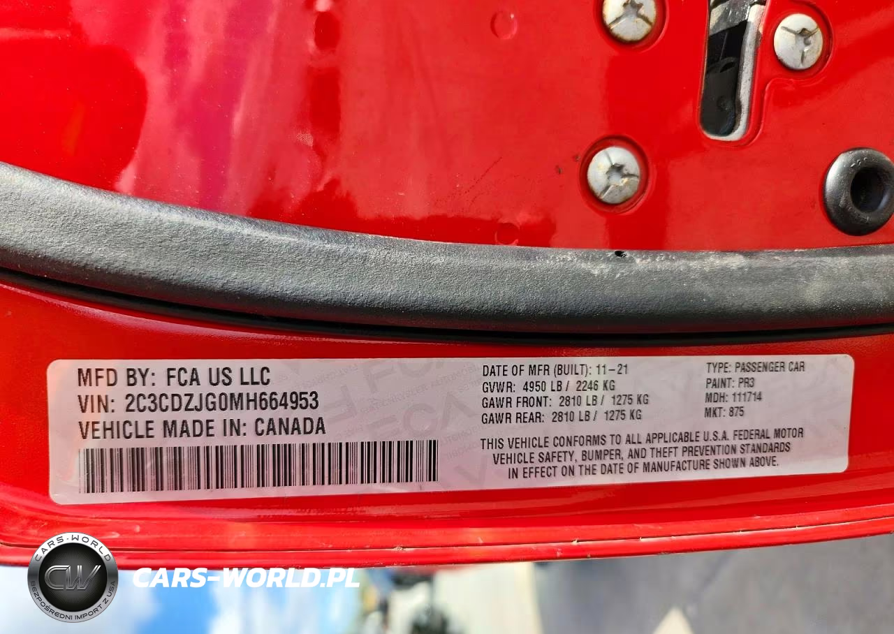 2021 Dodge Challenger Gt VIN:2C3CDZJG0MH664953 - 12