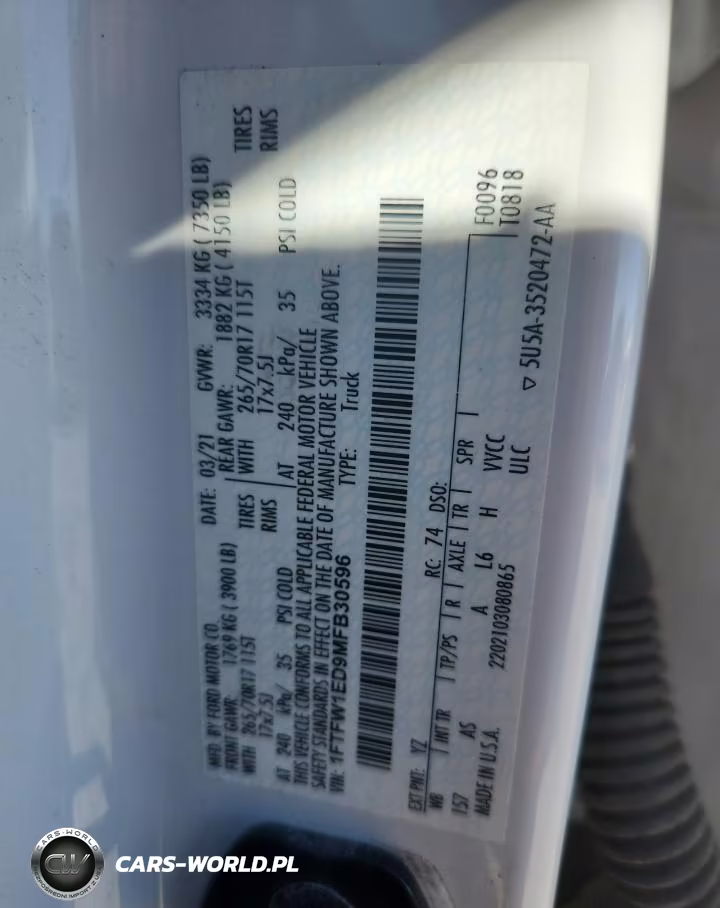 2021 Ford F150 Supercrew VIN:1FTFW1ED9MFB30596 - 12