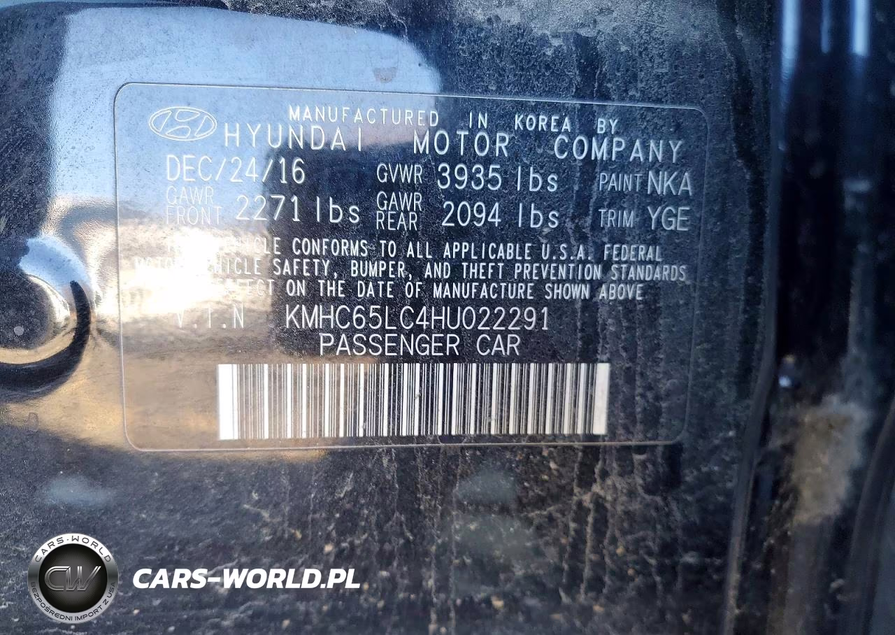 2017 Hyundai Ioniq VIN:KMHC65LC4HU022291 - 12