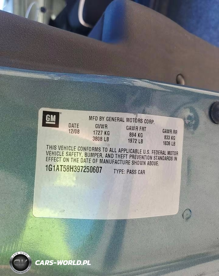 2009 Chevrolet Cobalt Lt VIN:1G1AT58H397250607 - 12