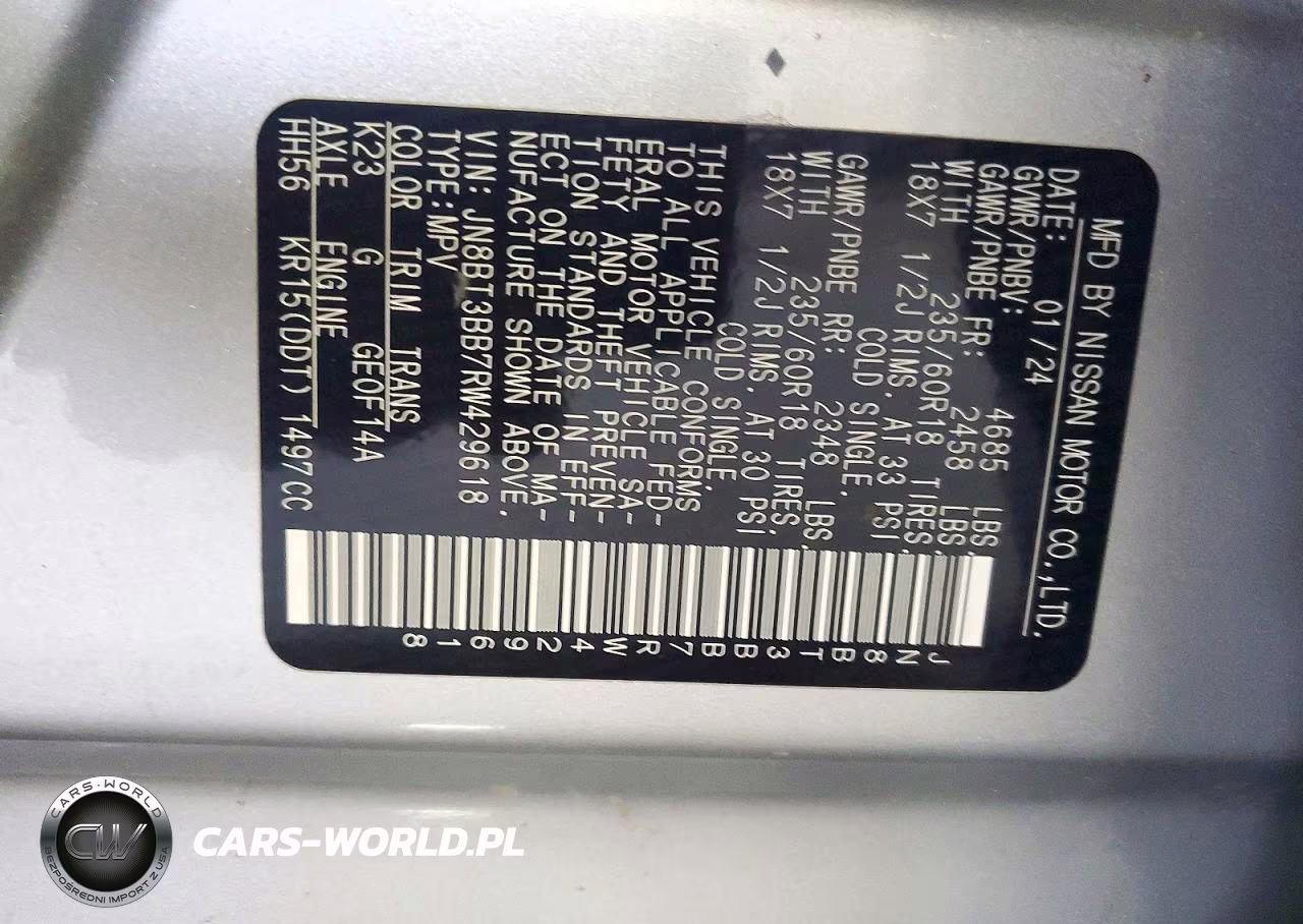 2024 Nissan Rogue Sv VIN:JN8BT3BB7RW429618 - 13