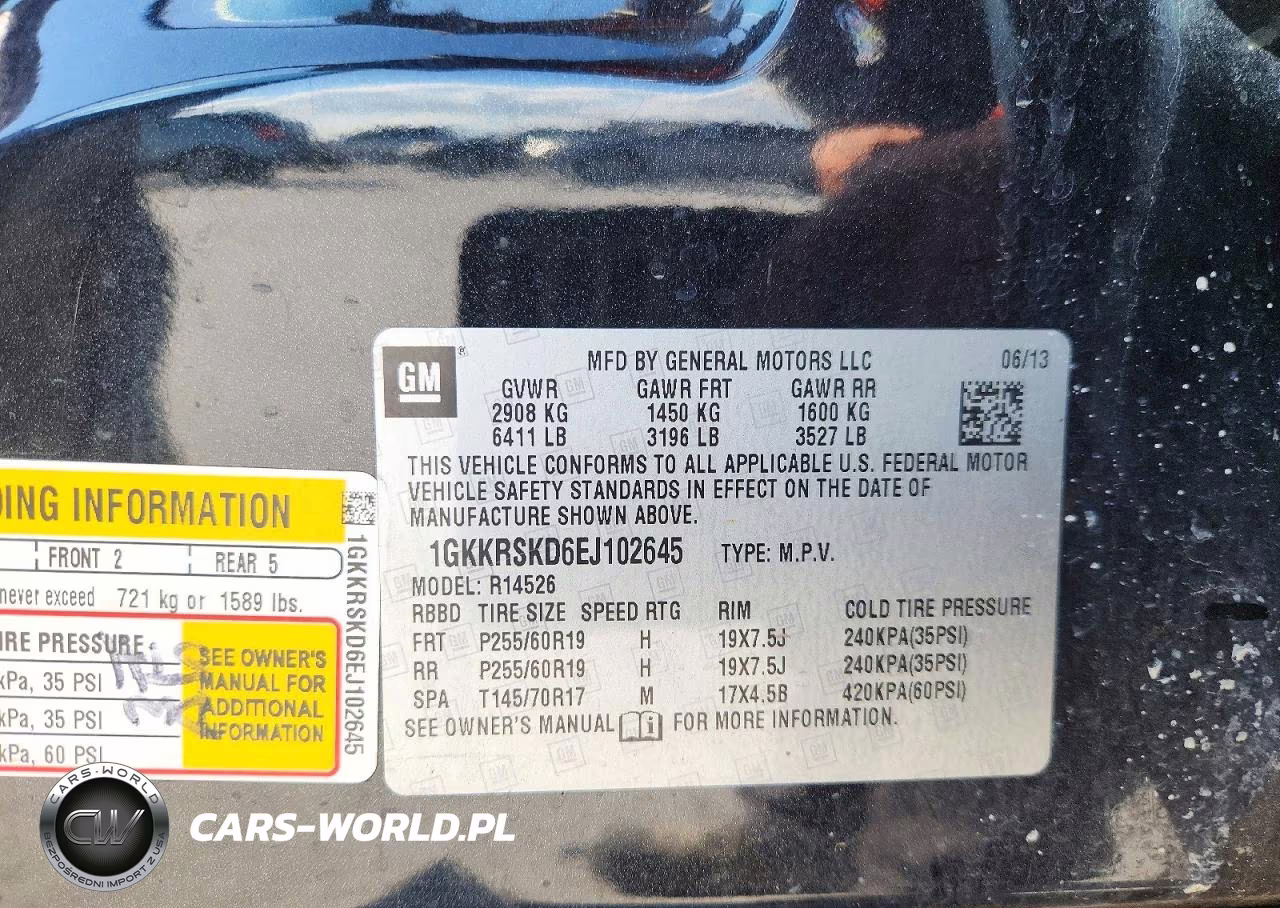 2014 GMC Acadia Slt-2 VIN:1GKKRSKD6EJ102645 - 13