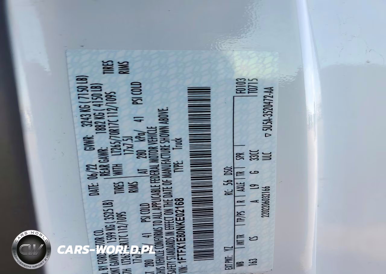 2022 Ford F150 Super Cab VIN:1FTFX1E80NKE02168 - 12