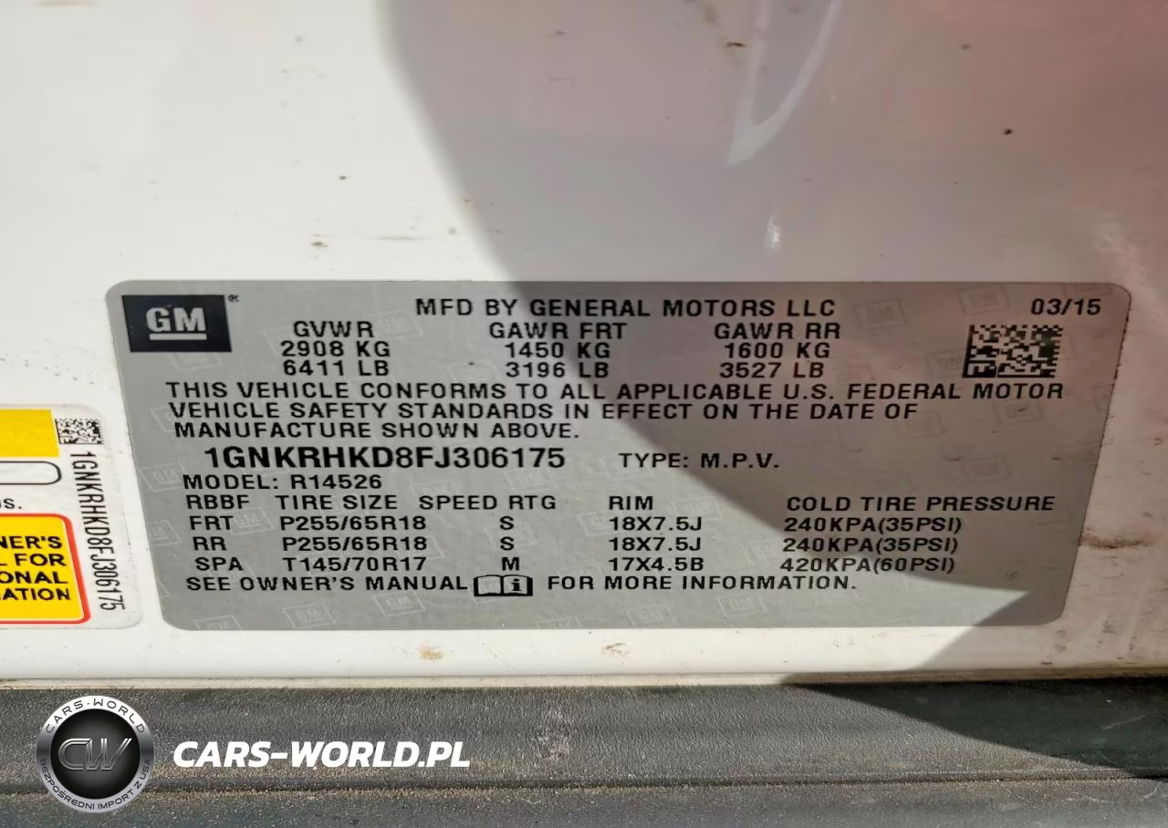 2015 Chevrolet Traverse Lt VIN:1GNKRHKD8FJ306175 - 13
