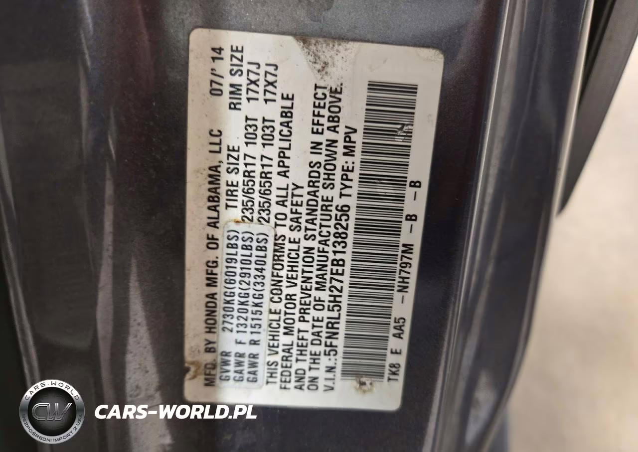 2014 Honda Odyssey Lx VIN:5FNRL5H27EB138256 - 14
