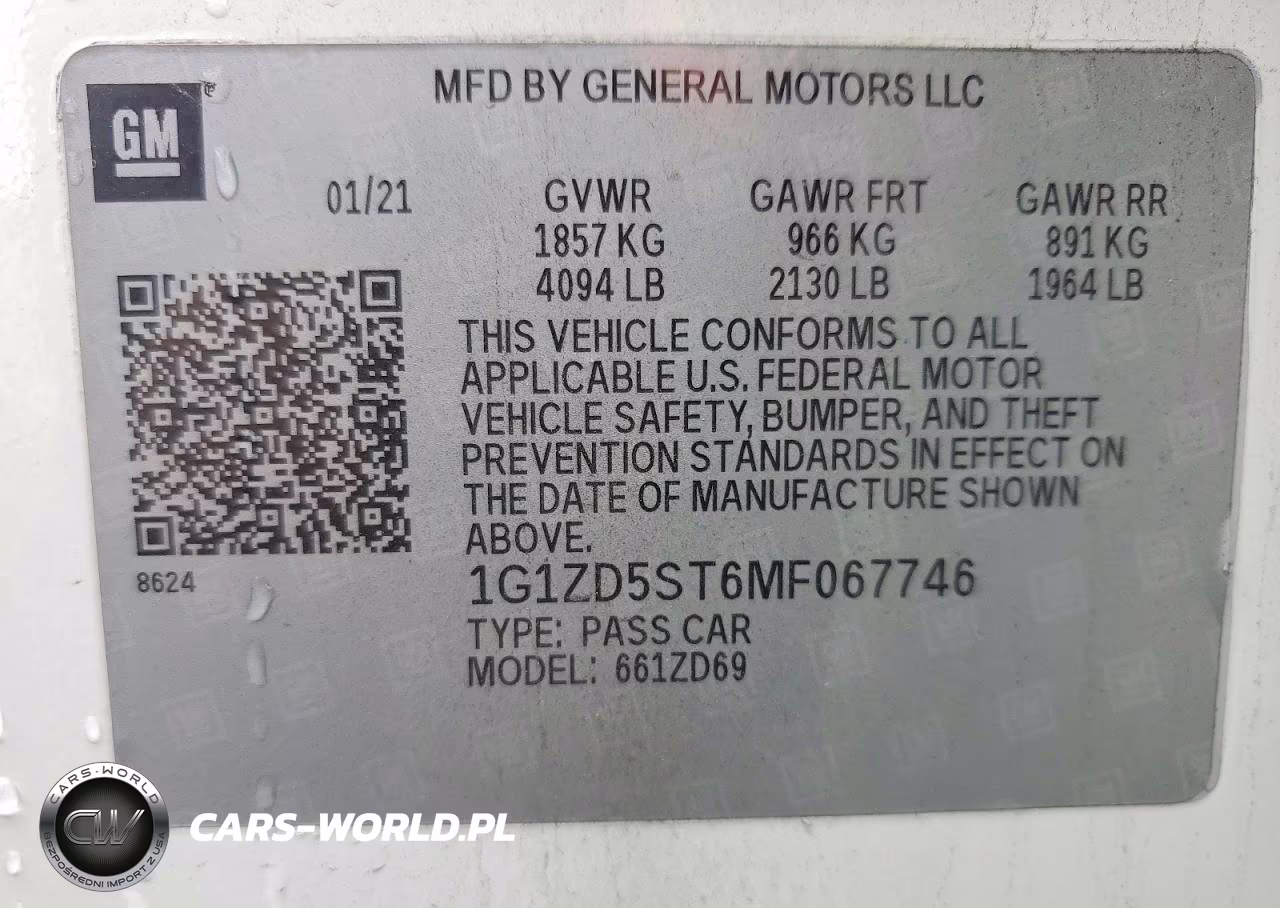 2021 Chevrolet Malibu Lt VIN:1G1ZD5ST6MF067746 - 13
