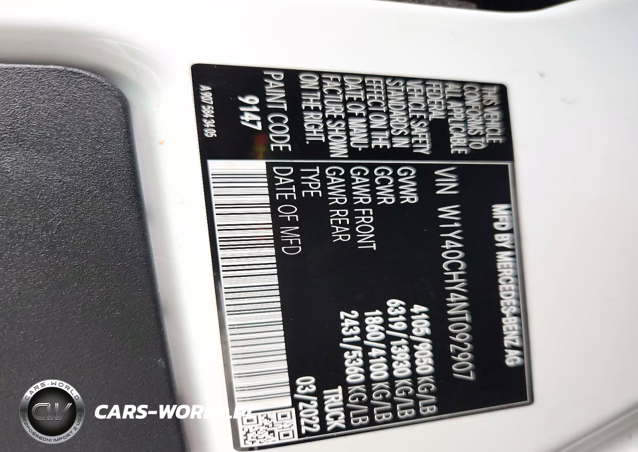 2022 Mercedes-Benz Sprinter 2500 VIN:W1Y40CHY4NT092907 - 13