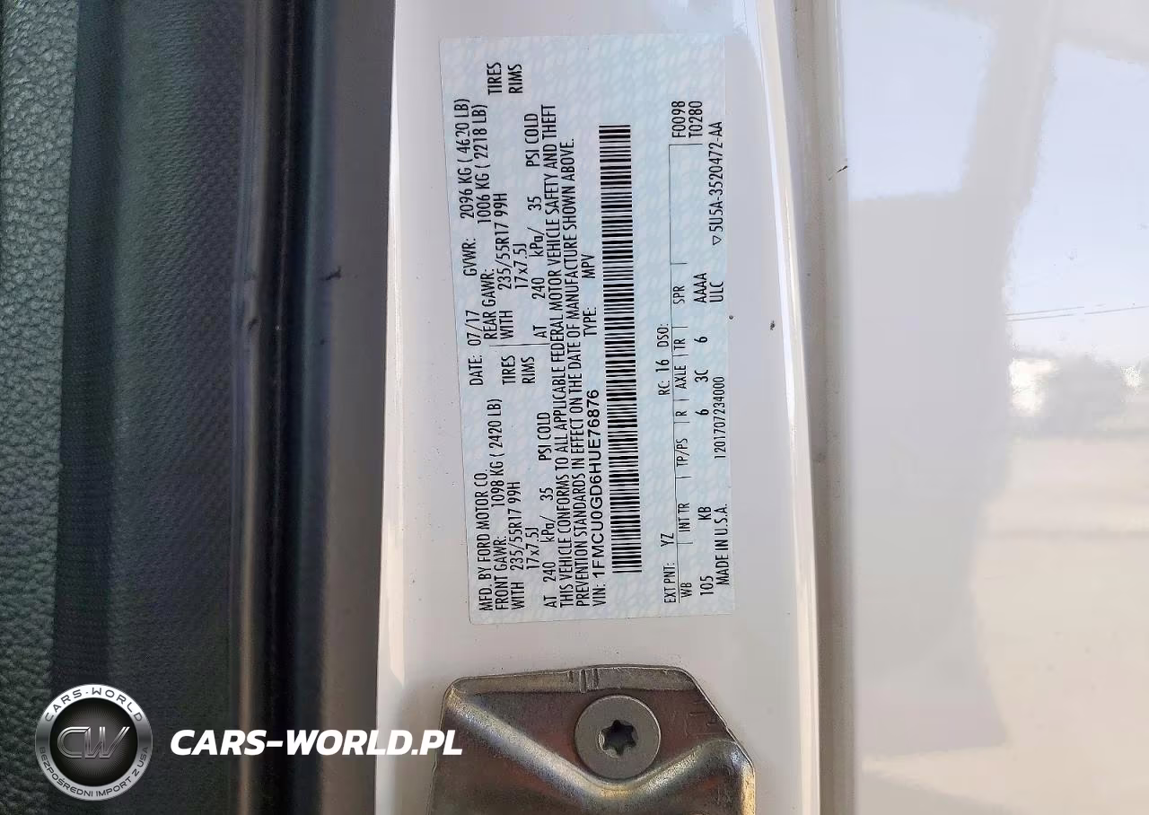 2017 Ford Escape Se VIN:1FMCU0GD6HUE76876 - 12